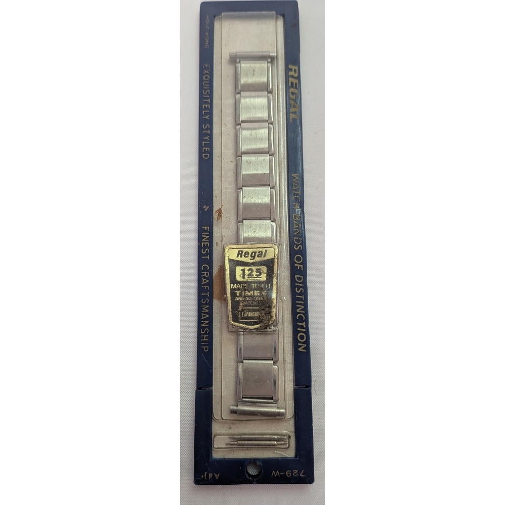 Regal Watch Band Mens OS Silver New Vintage Expansion Timex Replacement 125